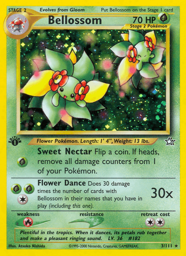 Bellossom, card 3 from Neo Genesis