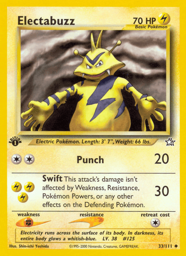 Electabuzz, carta 33 de Neo Genesis