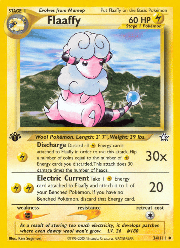 Flaaffy, card 34 from Neo Genesis