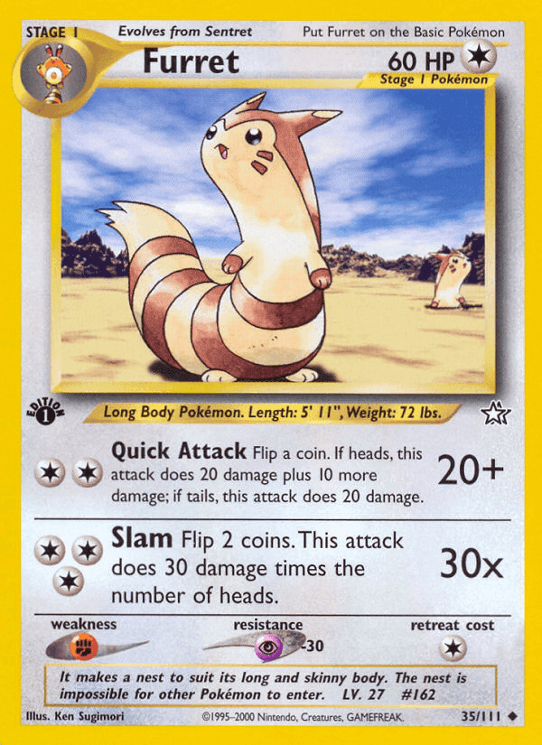 Furret, carta 35 de Neo Genesis
