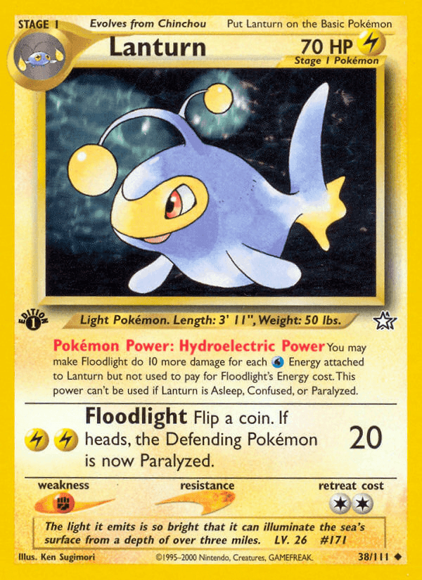 Lanturn, card 38 from Neo Genesis