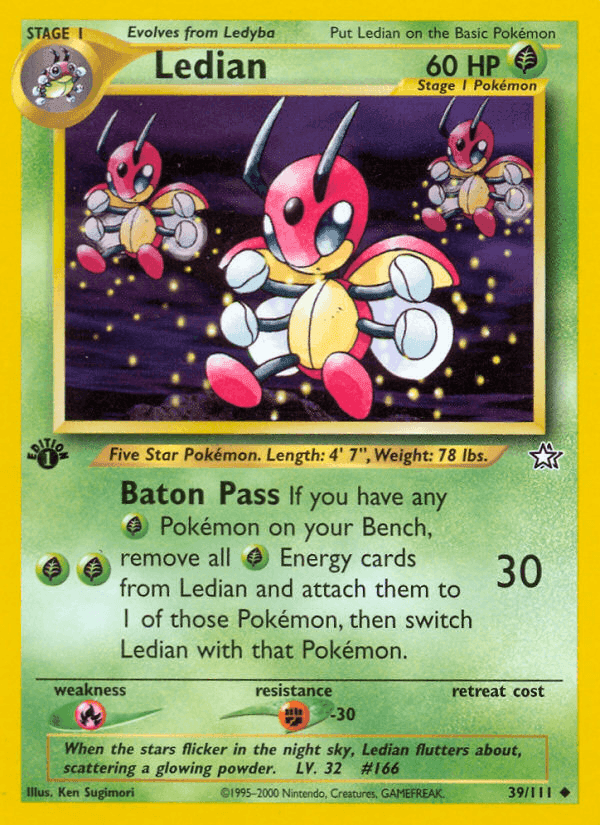 Ledian, card 39 from Neo Genesis