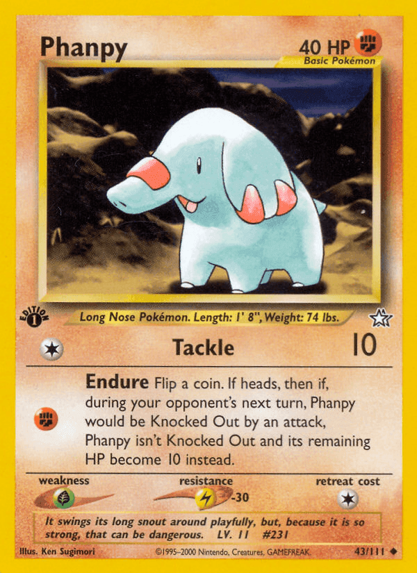 Phanpy, carta 43 de Neo Genesis