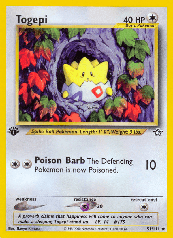 Togepi, carta 51 di Neo Genesis