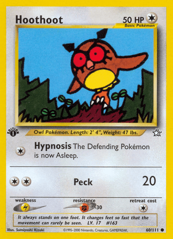 Hoothoot, card 60 from Neo Genesis