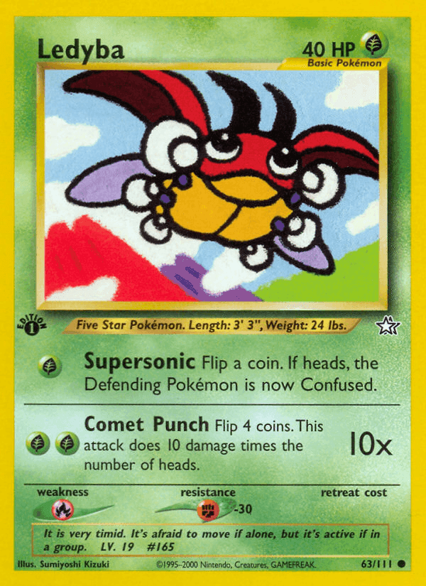 Ledyba, card 63 from Neo Genesis