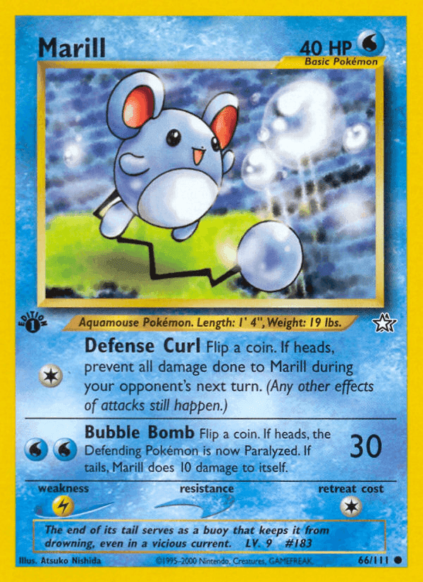 Marill, card 66 from Neo Genesis
