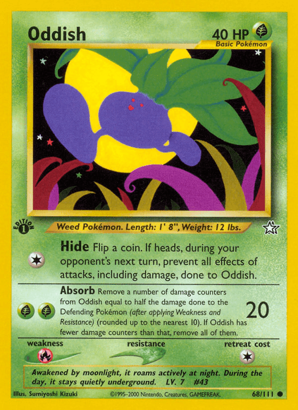Oddish, card 68 from Neo Genesis