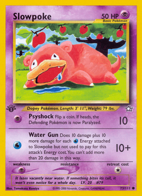 Slowpoke, card 73 from Neo Genesis