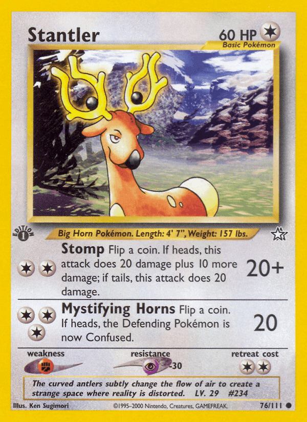 Stantler, card 76 from Neo Genesis