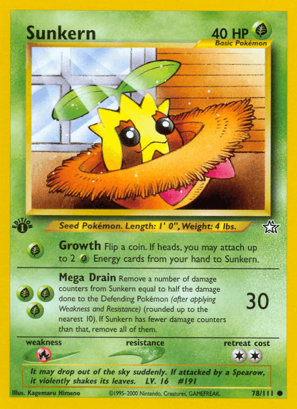 Sunkern, card 78 from Neo Genesis
