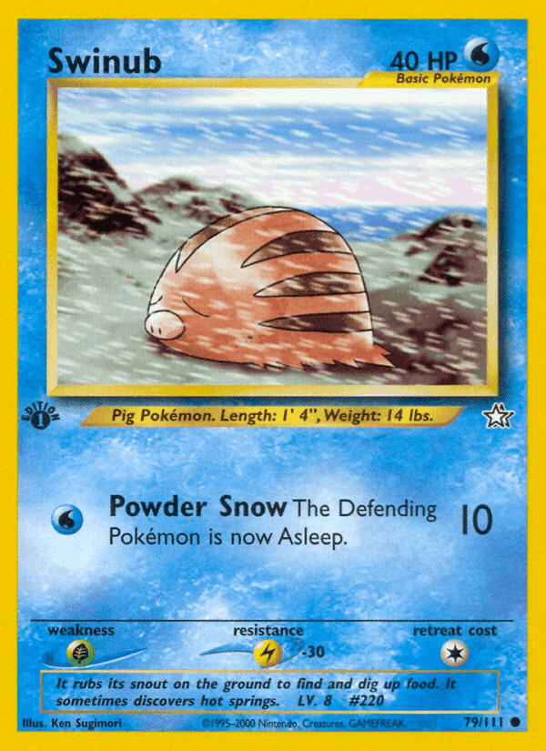 Swinub, card 79 from Neo Genesis