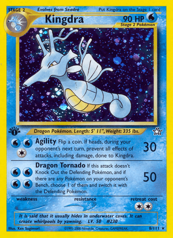 Kingdra, carta 8 de Neo Genesis