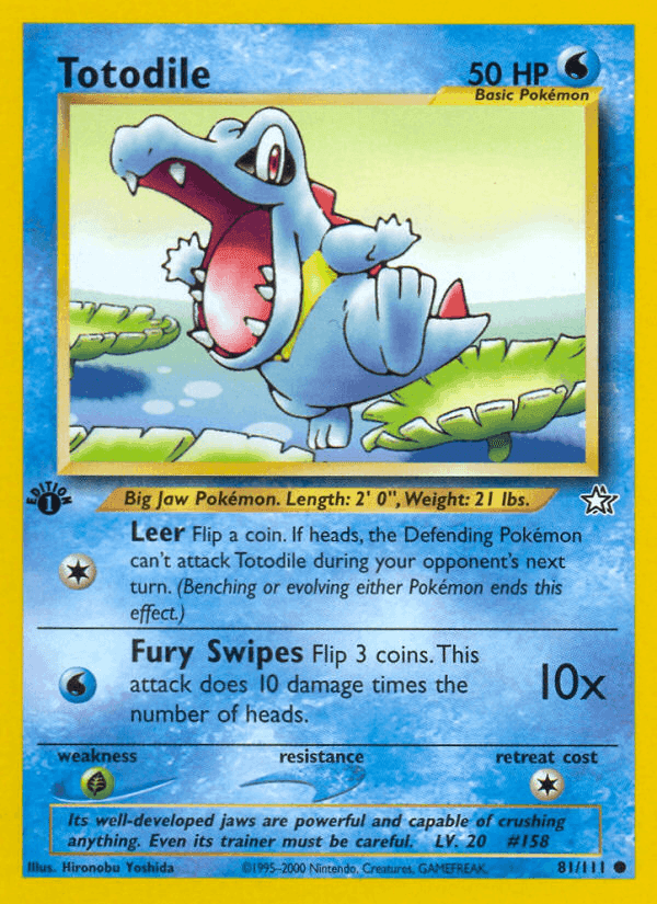 Totodile, carta 81 de Neo Genesis