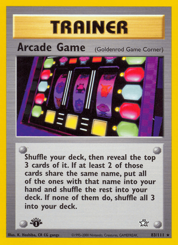 Arcade Game, card 83 from Neo Genesis