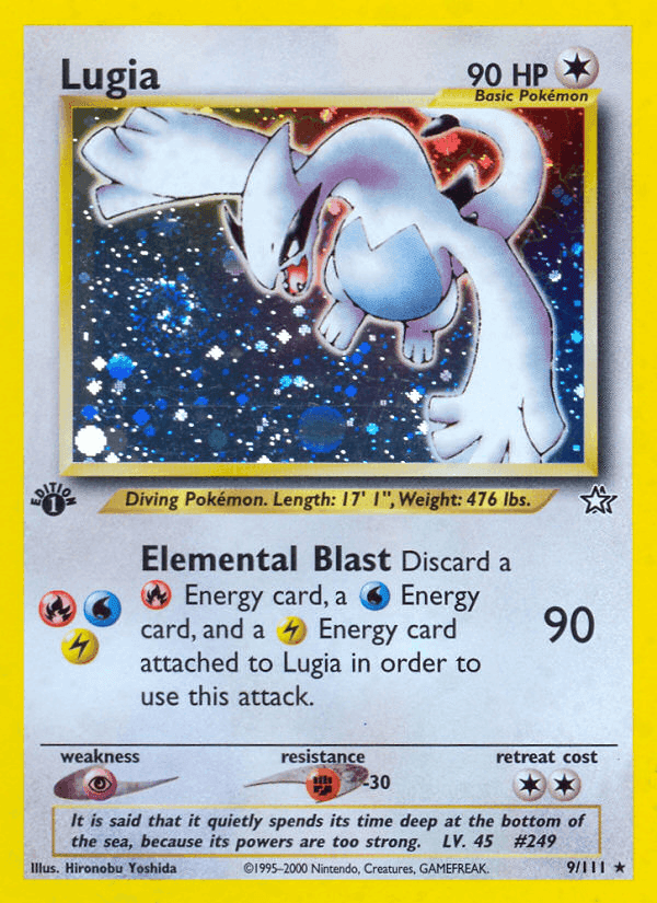 Lugia, carta 9 de Neo Genesis