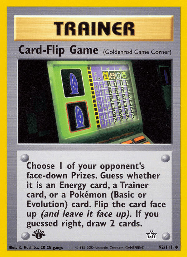 Card-Flip Game, card 92 from Neo Genesis