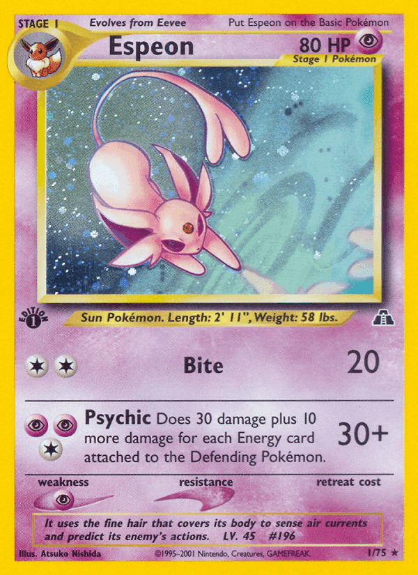 Espeon, carta 1 di Neo Discovery