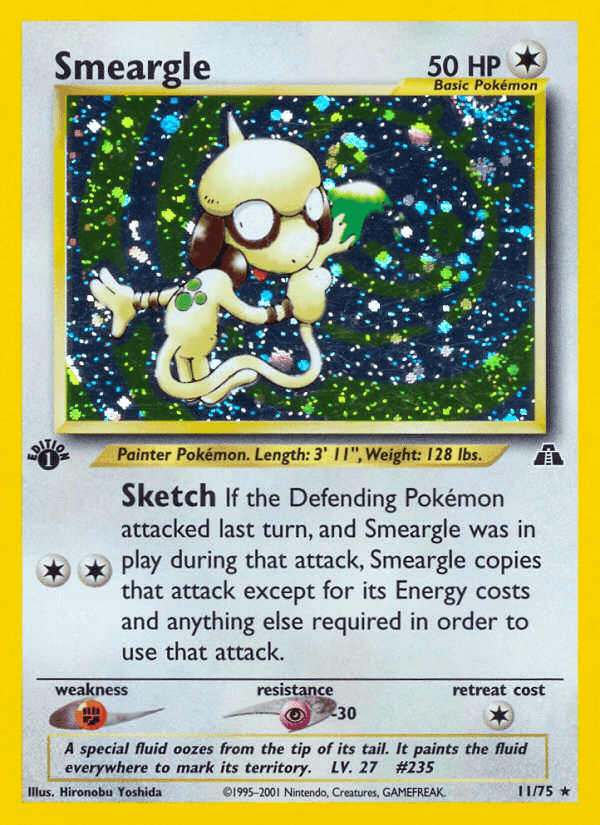 Smeargle, carta 11 de Neo Discovery