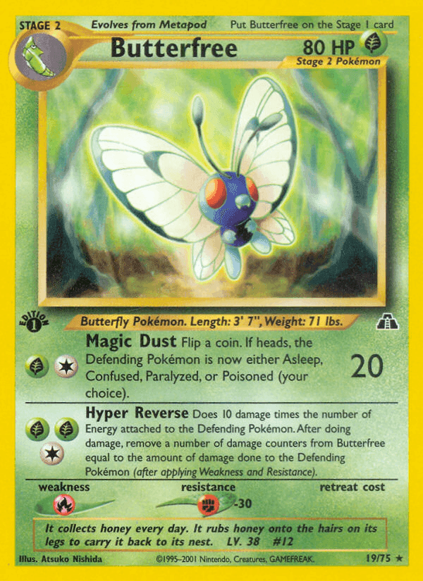 Butterfree, carta 19 de Neo Discovery