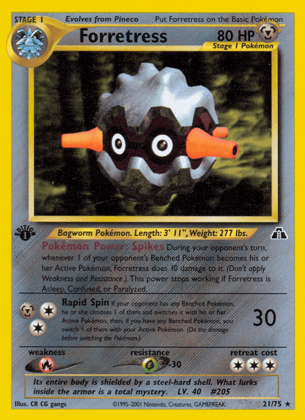 Forretress, carta 21 de Neo Discovery