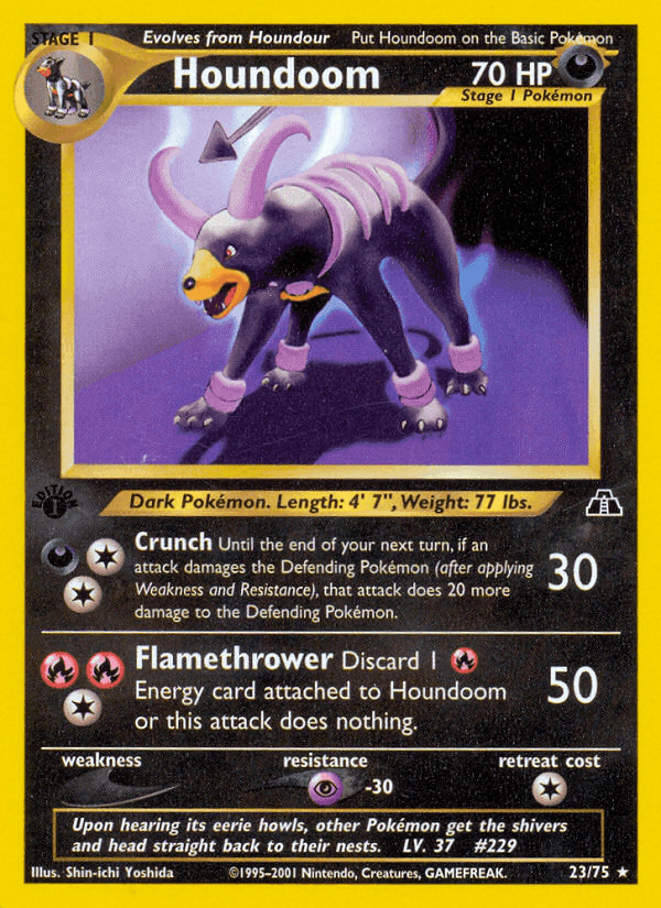 Houndoom, carta 23 de Neo Discovery