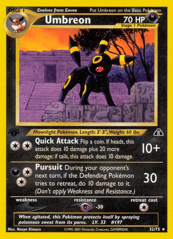 Umbreon, carta 32 di Neo Discovery