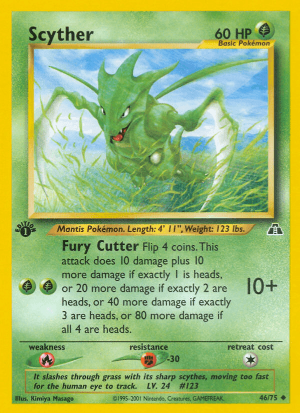 Scyther, carta 46 de Neo Discovery