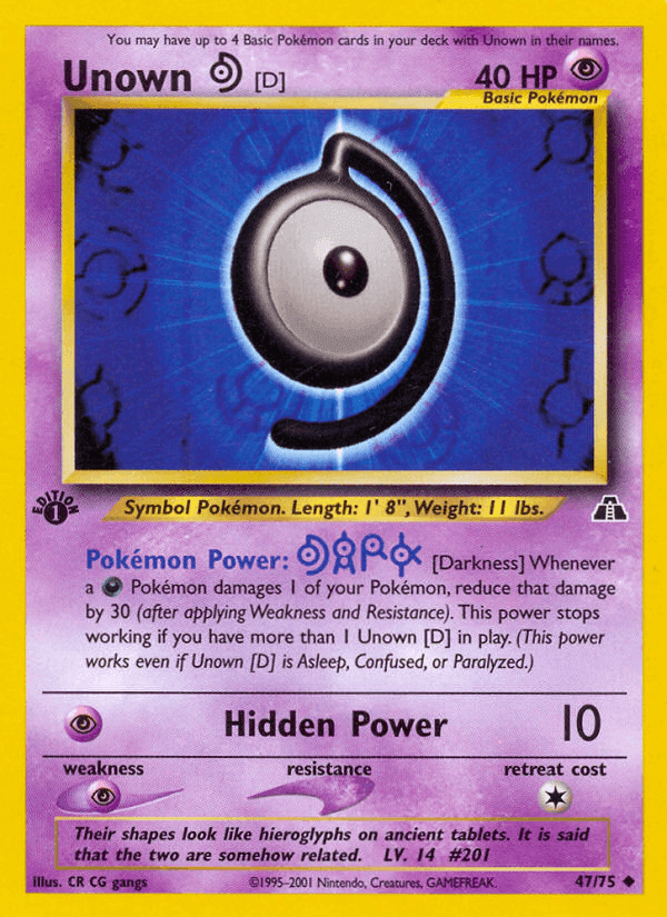 Unown [D], carta 47 di Neo Discovery