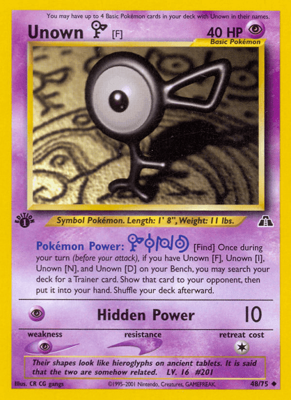 Unown [F], carta 48 de Neo Discovery