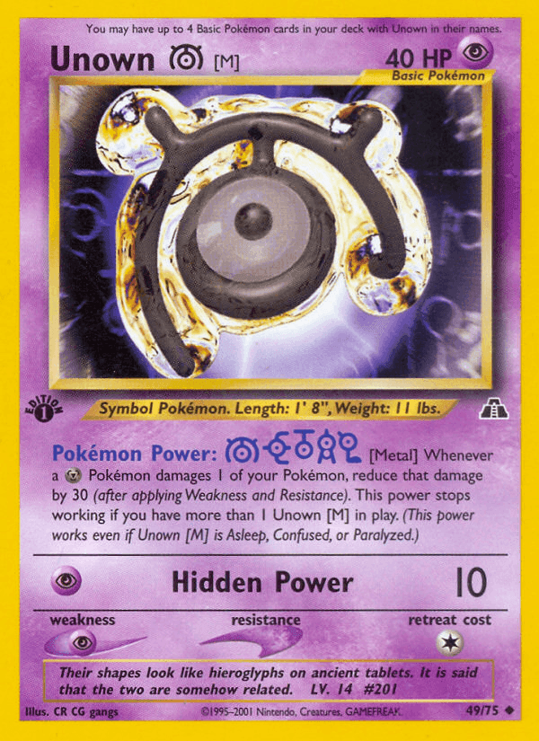 Unown [M], carta 49 di Neo Discovery