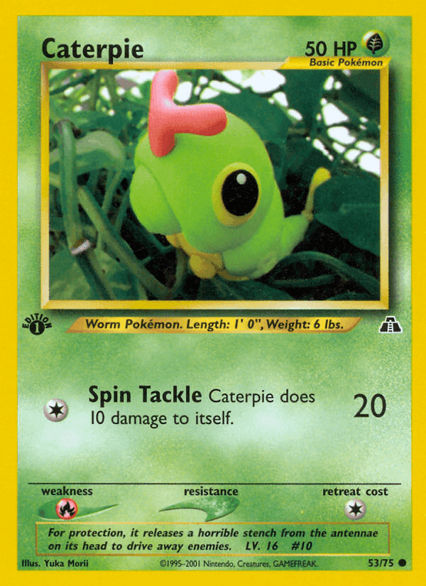 Caterpie, carta 53 di Neo Discovery