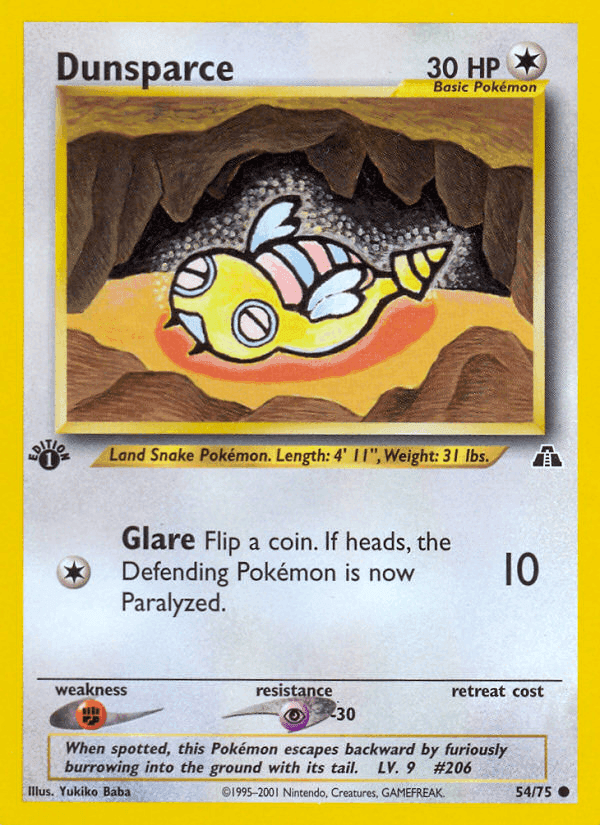 Dunsparce, carta 54 de Neo Discovery