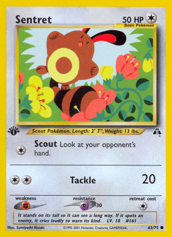 Sentret, card 63 from Neo Discovery