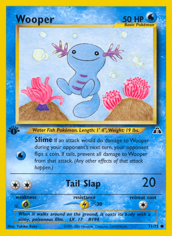 Wooper, card 71 from Neo Discovery