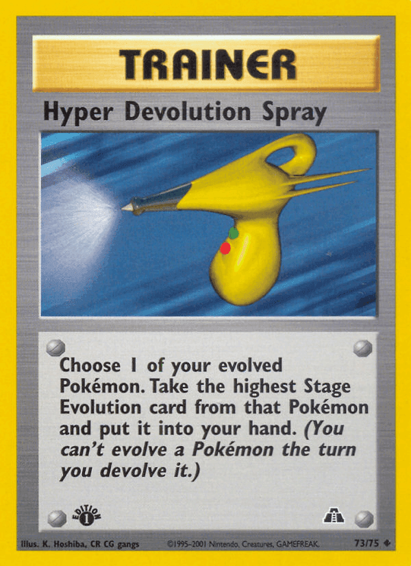 Hyper Devolution Spray, card 73 from Neo Discovery
