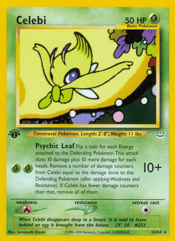 Celebi, carta 16 di Neo Revelation
