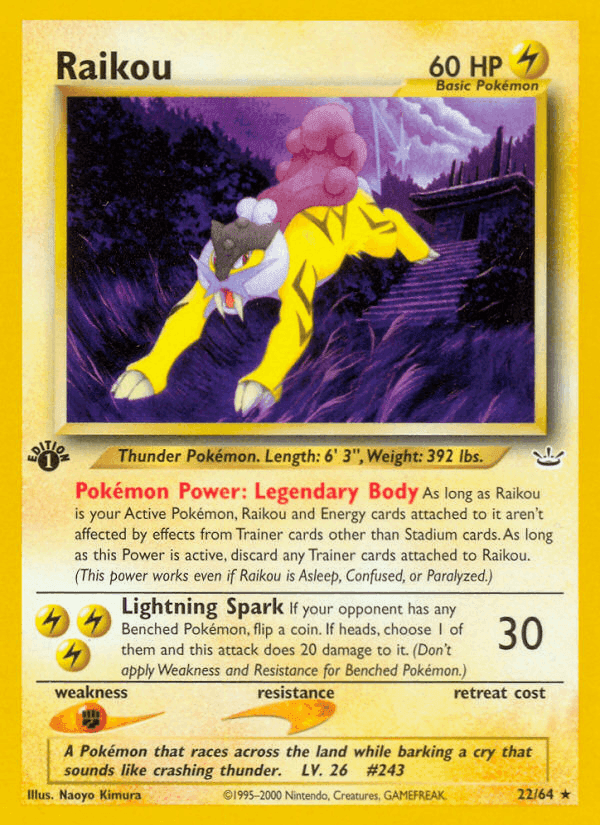 Raikou, card 22 from Neo Revelation