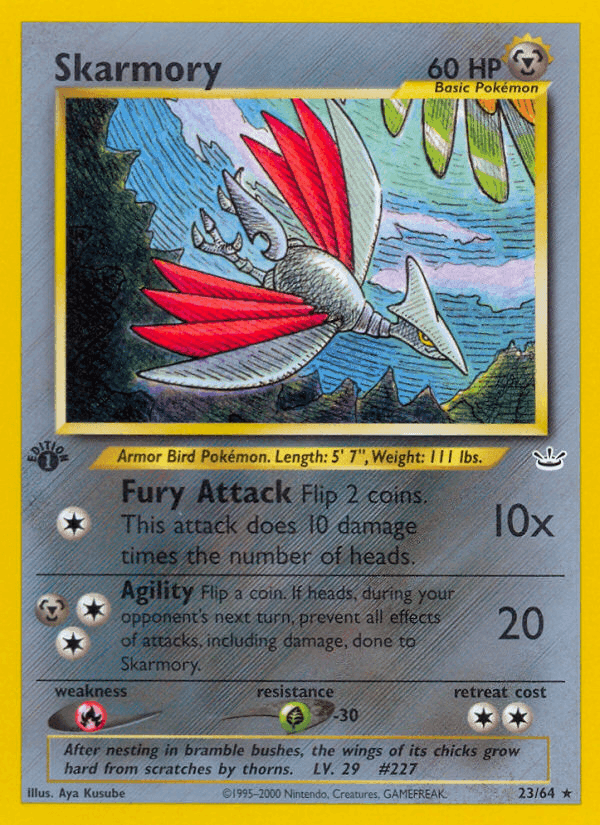 Skarmory, card 23 from Neo Revelation