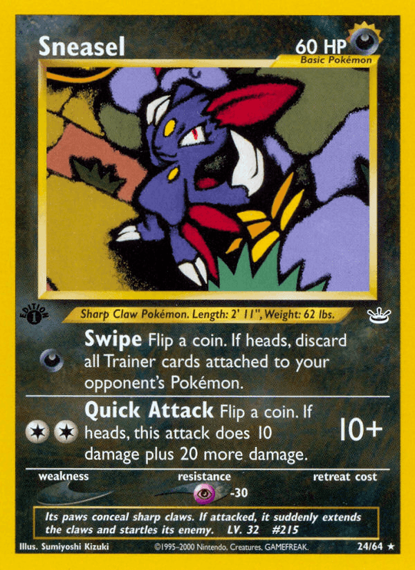 Sneasel, carta 24 di Neo Revelation