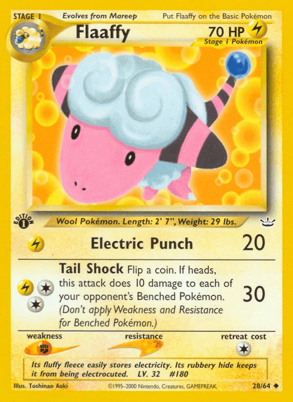 Flaaffy, card 28 from Neo Revelation