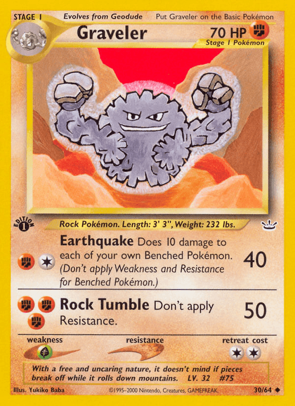 Graveler, carta 30 di Neo Revelation
