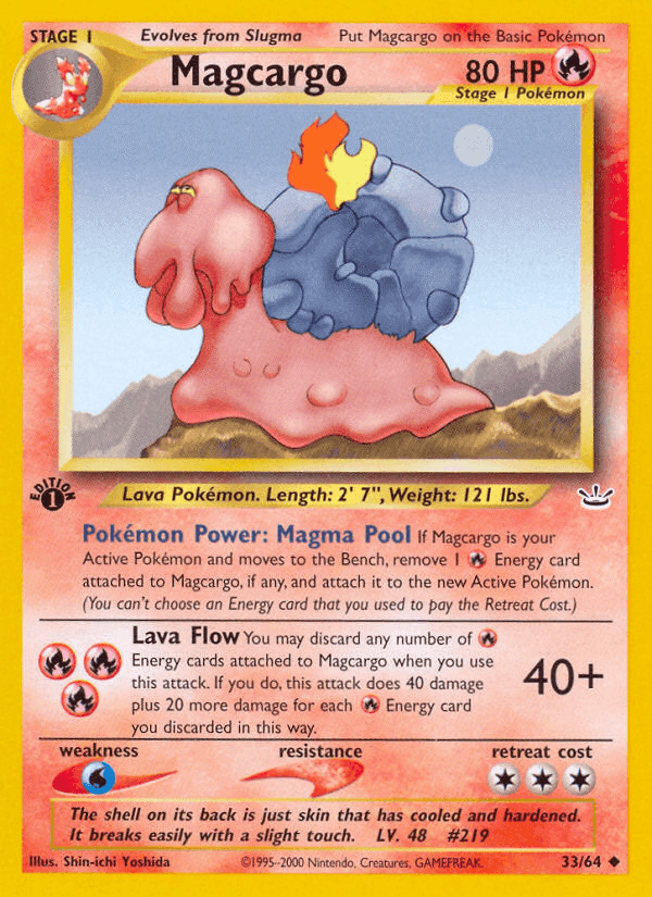Magcargo, card 33 from Neo Revelation