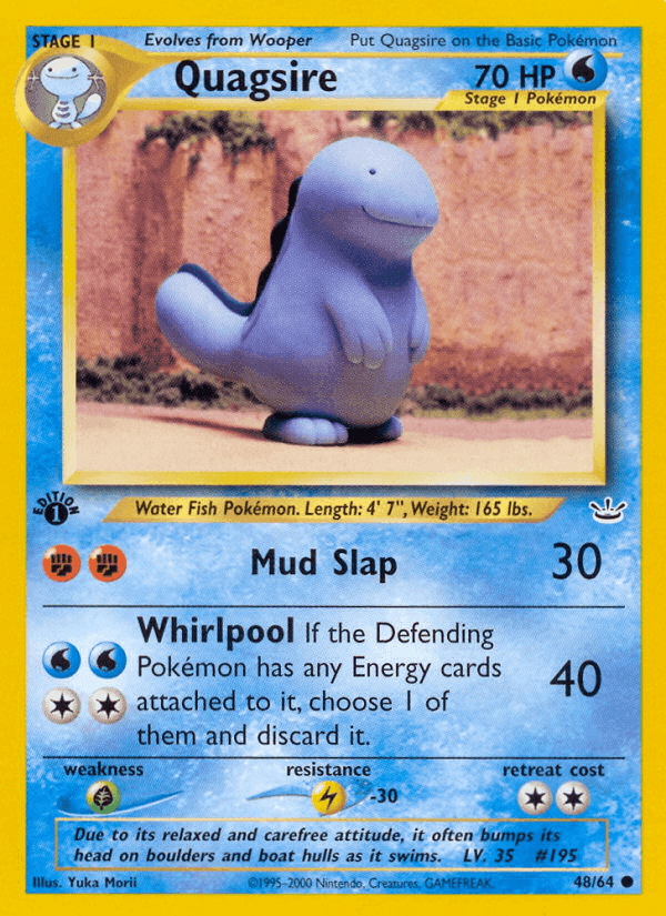 Quagsire, card 48 from Neo Revelation