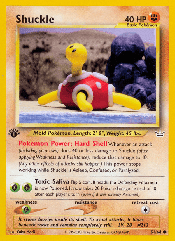 Shuckle, card 51 from Neo Revelation