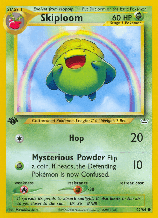 Skiploom, card 52 from Neo Revelation