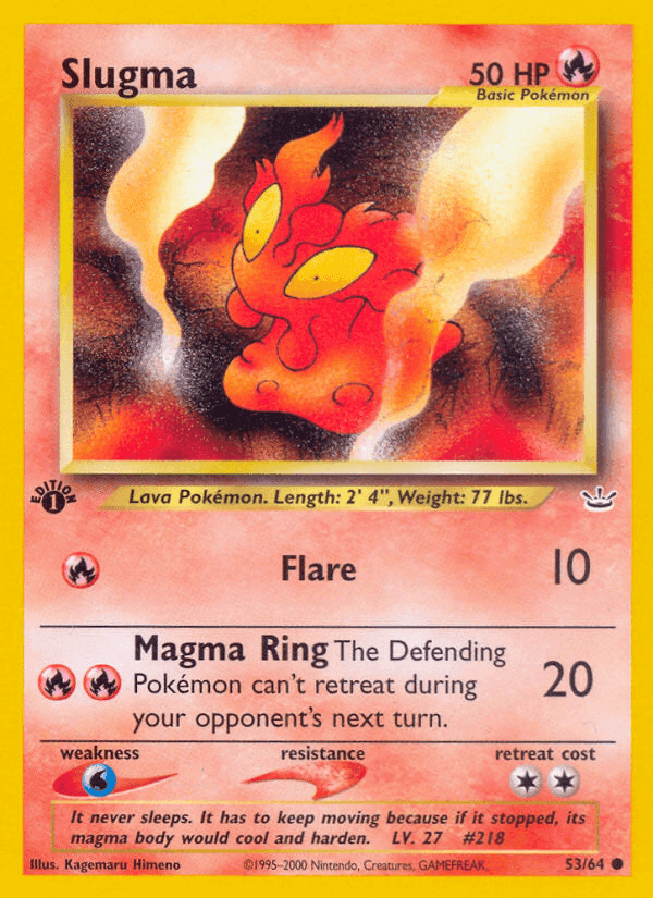 Slugma, card 53 from Neo Revelation