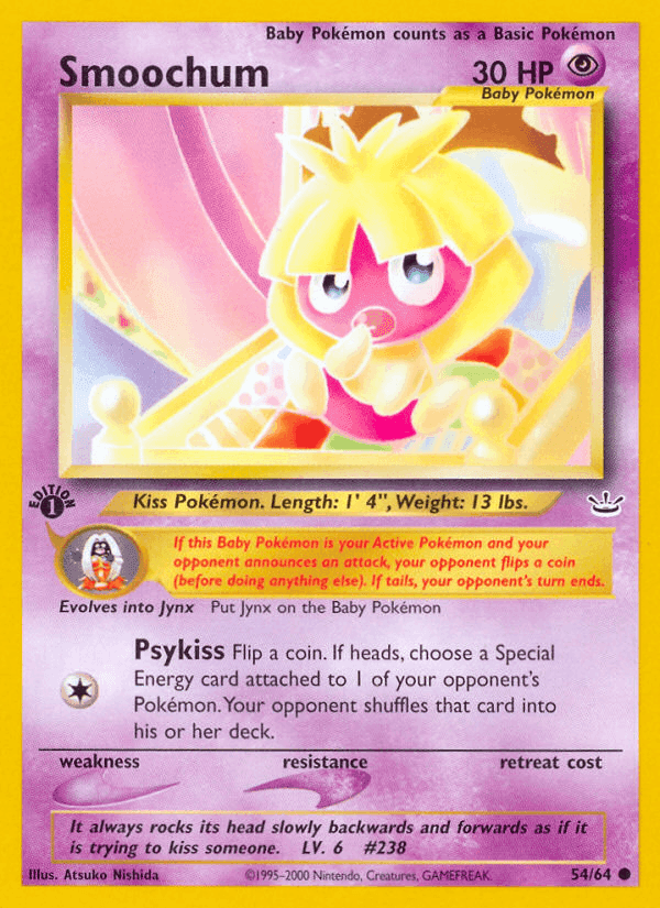 Smoochum, carta 54 de Neo Revelation