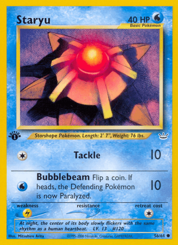 Staryu, card 56 from Neo Revelation
