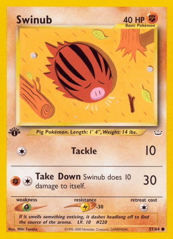 Swinub, card 57 from Neo Revelation